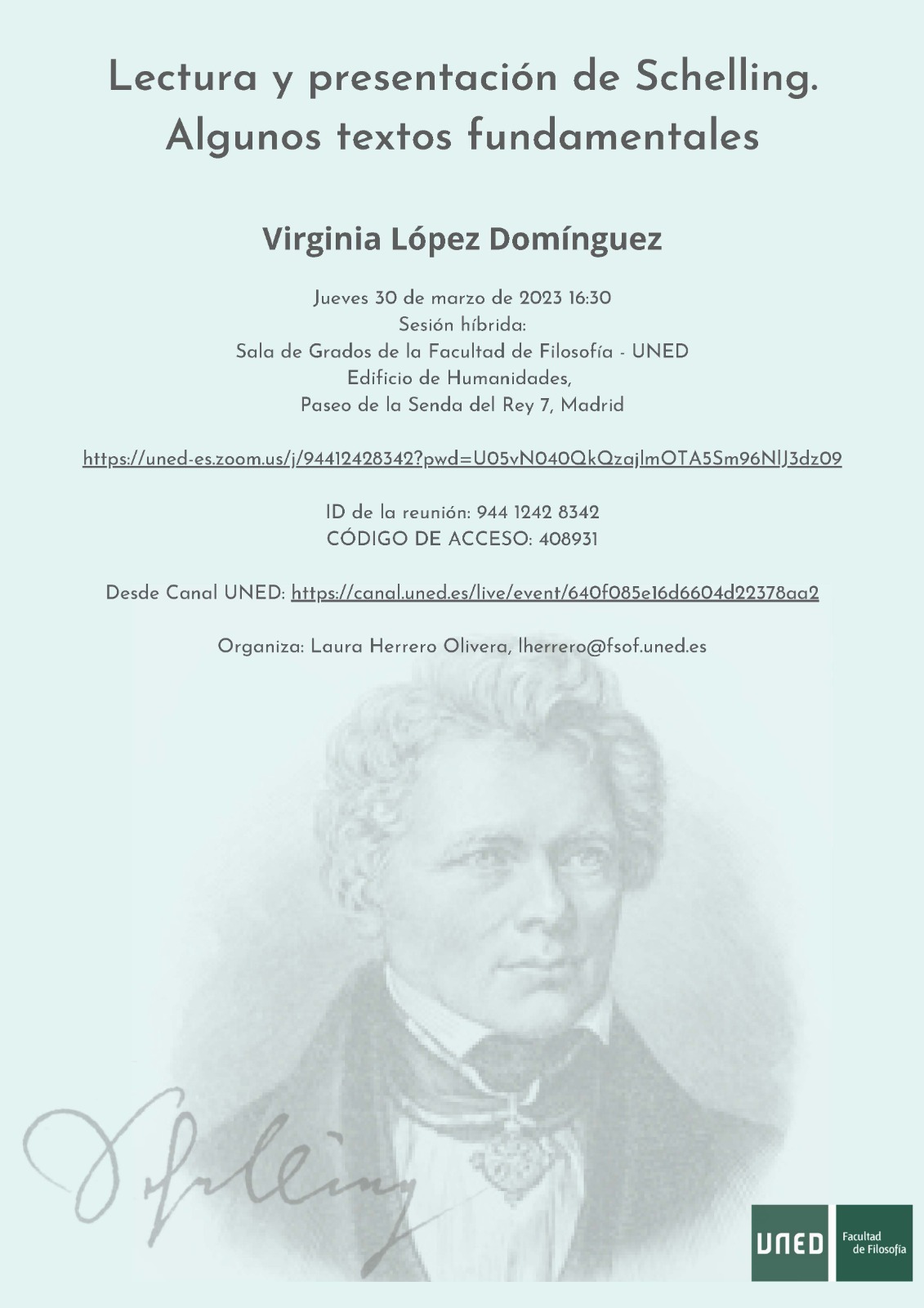 Lectura y presentación de Schelling. Algunos textos fundamentales