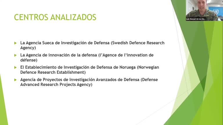 Los centros I+D+i en el ámbito de la seguridad y defensa en el plano internacional