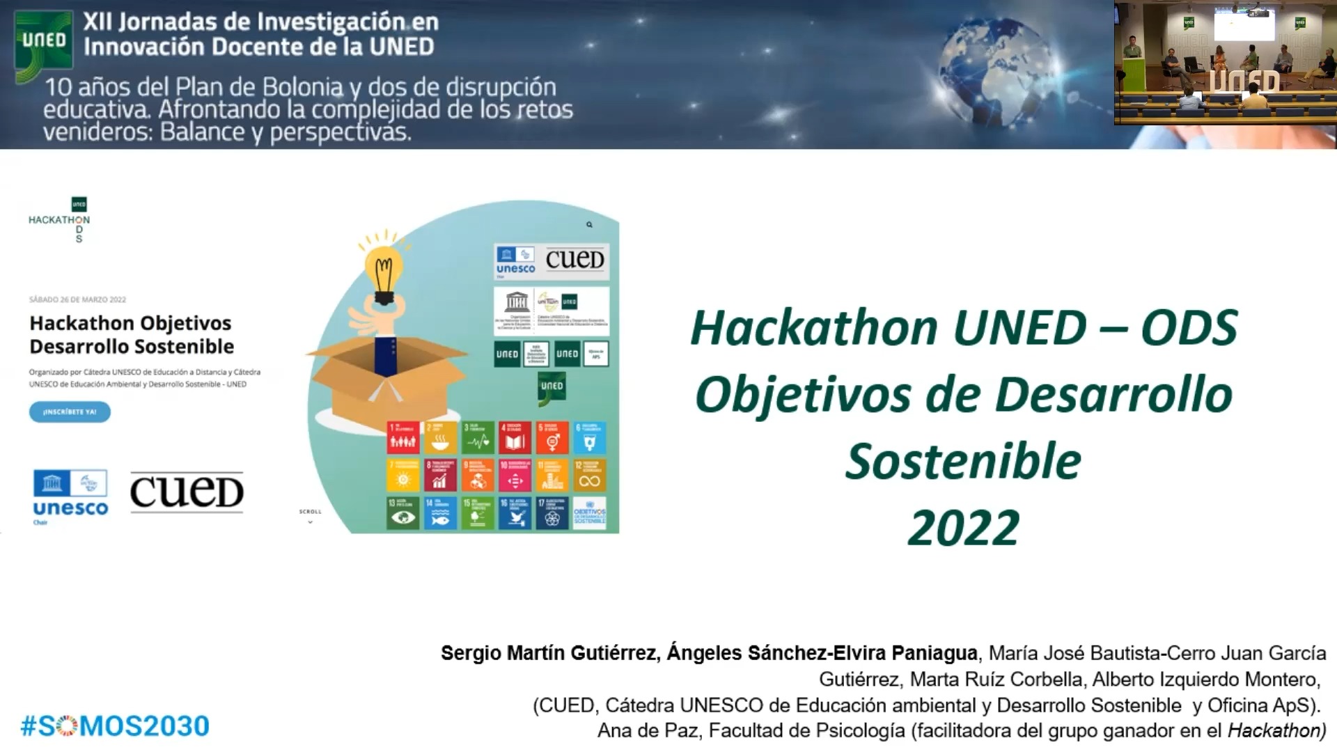 Primer Hackathon UNED-ODS. Una experiencia en línea para resolver un reto con impacto en la comunidad UNED