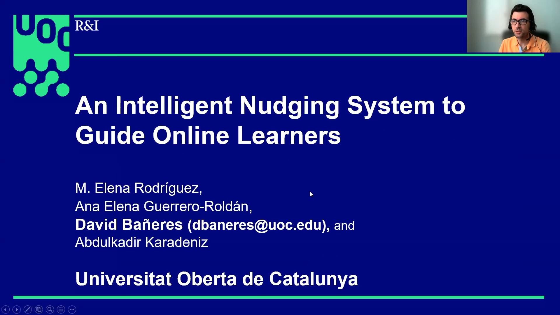 An Intelligent Nudging System to Guide Online Learners