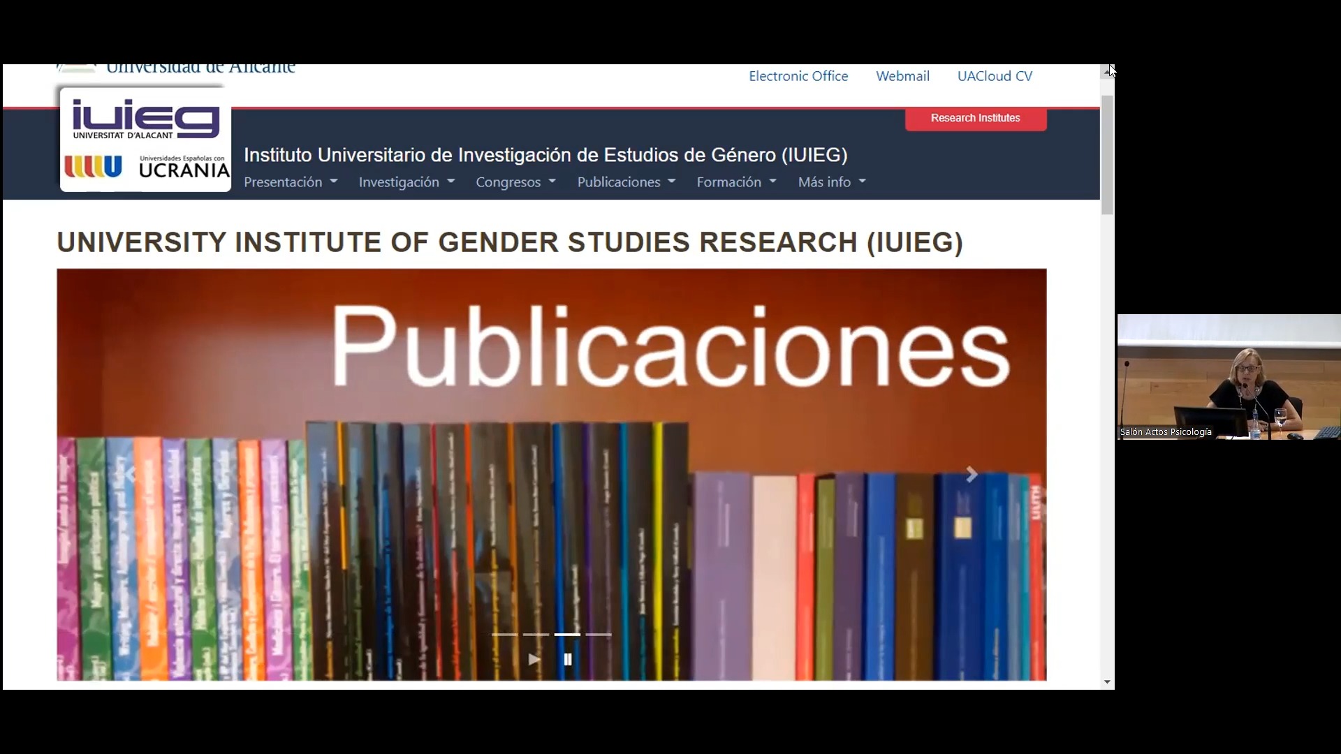 Gender research at the University of Alicante: actions, programmes and challenges