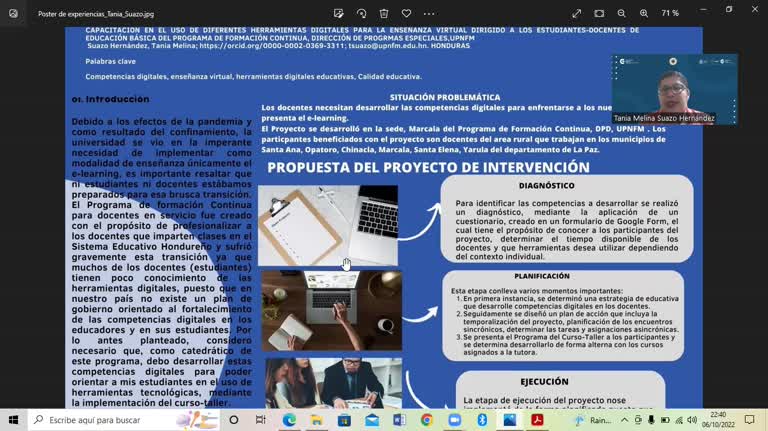 ME4 - Capacitación en el uso de herramientas digitales para la enseñanza virtual dirigida a los docentes del Programa de Formación Continua, Dirección de Programas Especiales de la Universidad Pedagógica nacional Francisco Morazán.