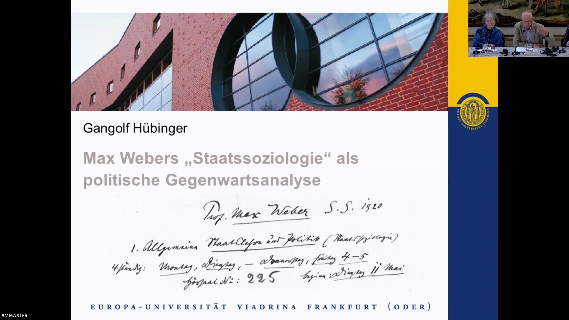Max Webers “Staatssoziologie´ als politische Gegenwartsanalyse