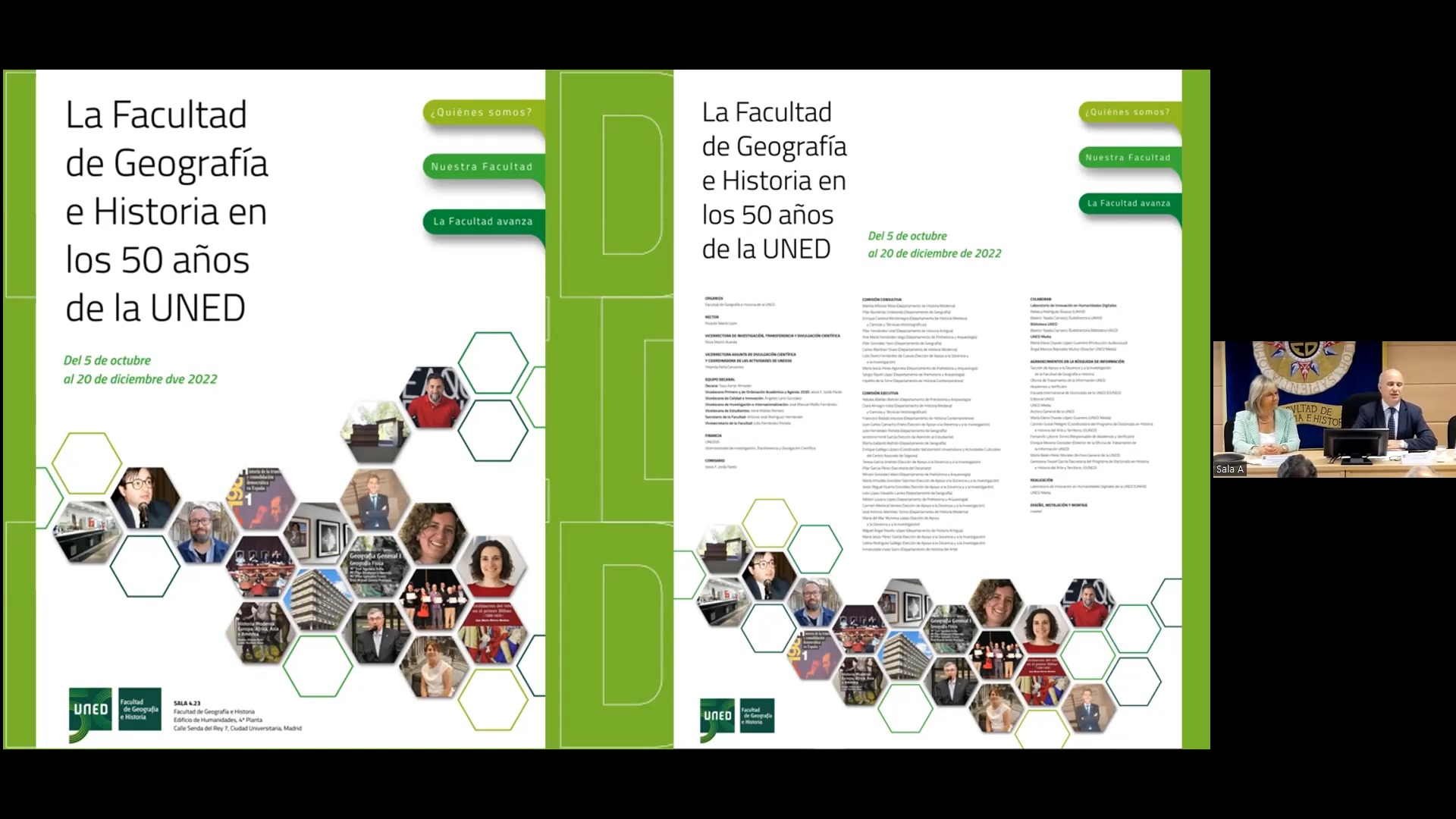 Exposición Facultad Geografía e Historia del 50 Aniversario UNED