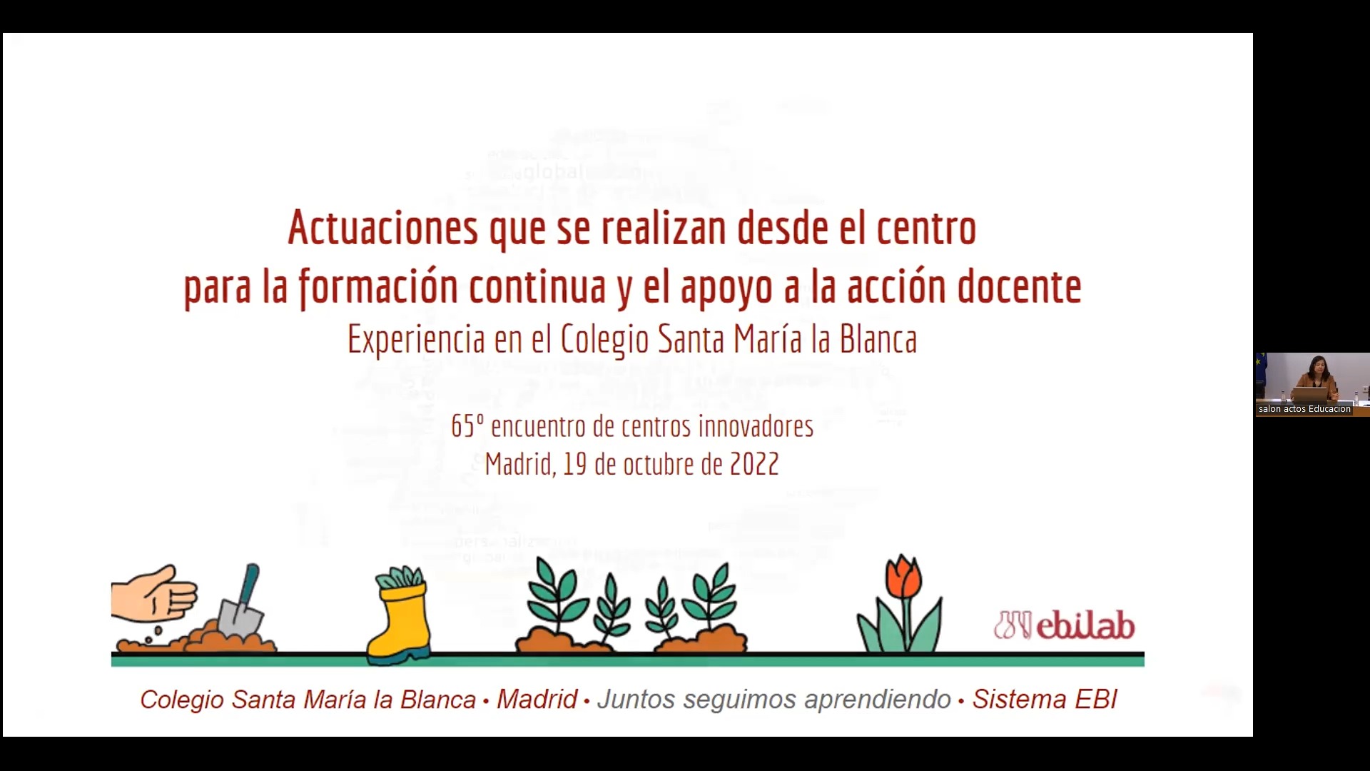 Actuaciones que se realizan desde el centro  para la formación continua y el apoyo a la acción docente