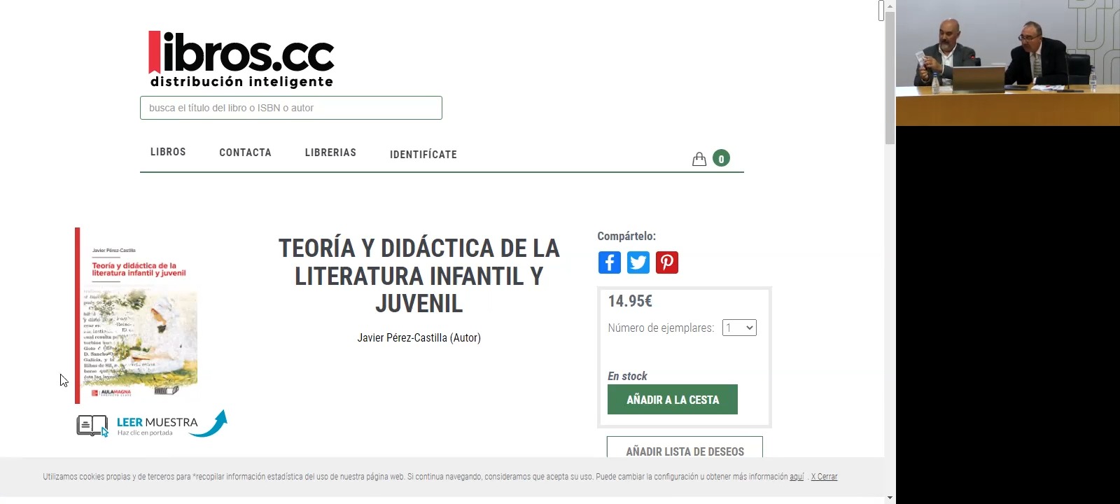 Presentación de los libros "Teoría y didáctica de la literatura infantil y juvenil" y "Madrid en la literatura. Rostro y rastro literario de una capital"
