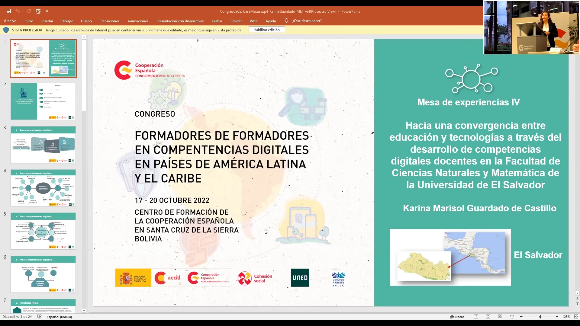 Hacia una convergencia entre educación y tecnologías a través del desarrollo de competencias digitales docentes en la Facultad de Ciencias Naturales y Matemática de la Universidad de El Salvador