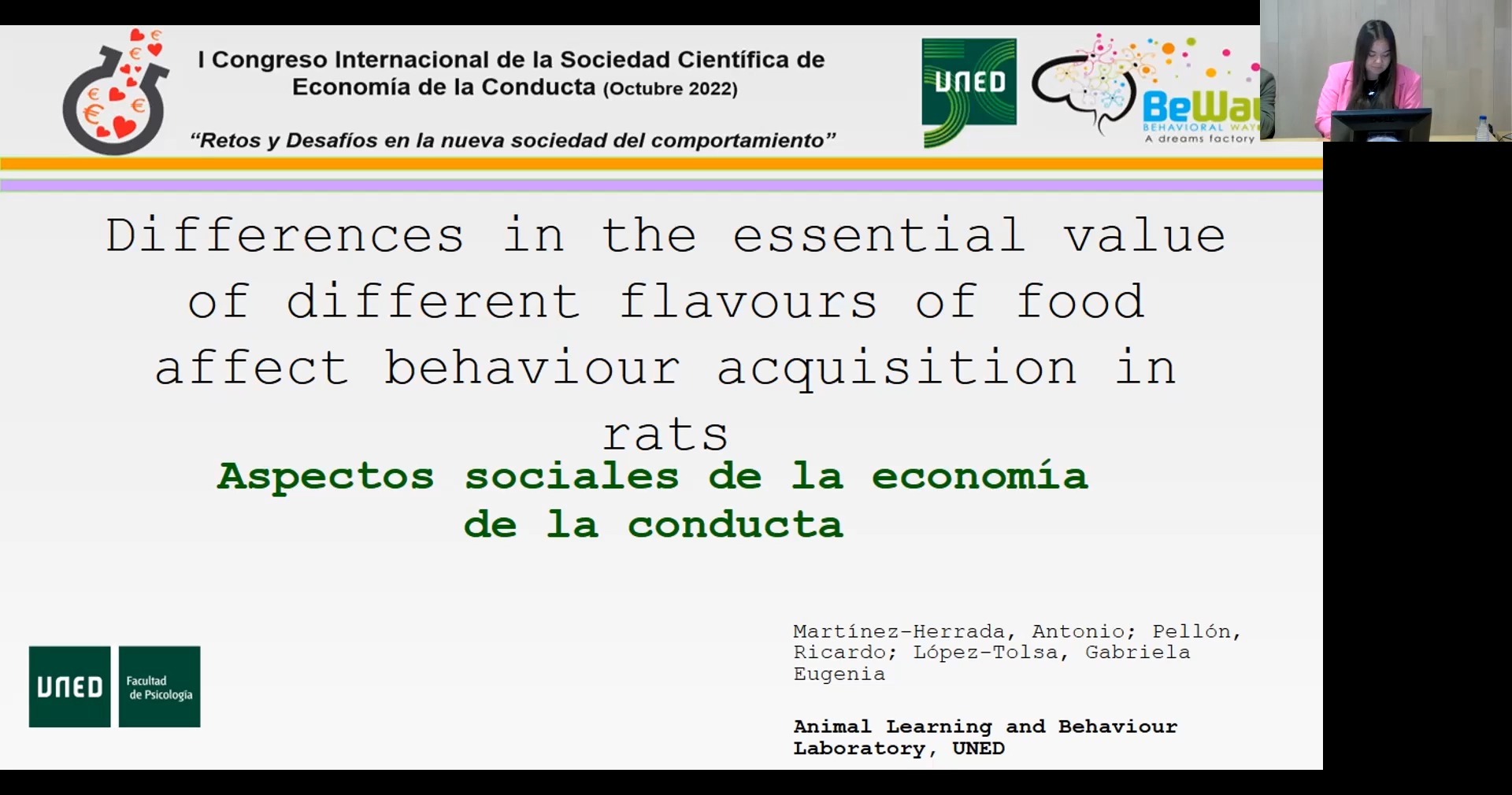Differences in the essential value of different flavours of food affect behaviour acquisition in rats