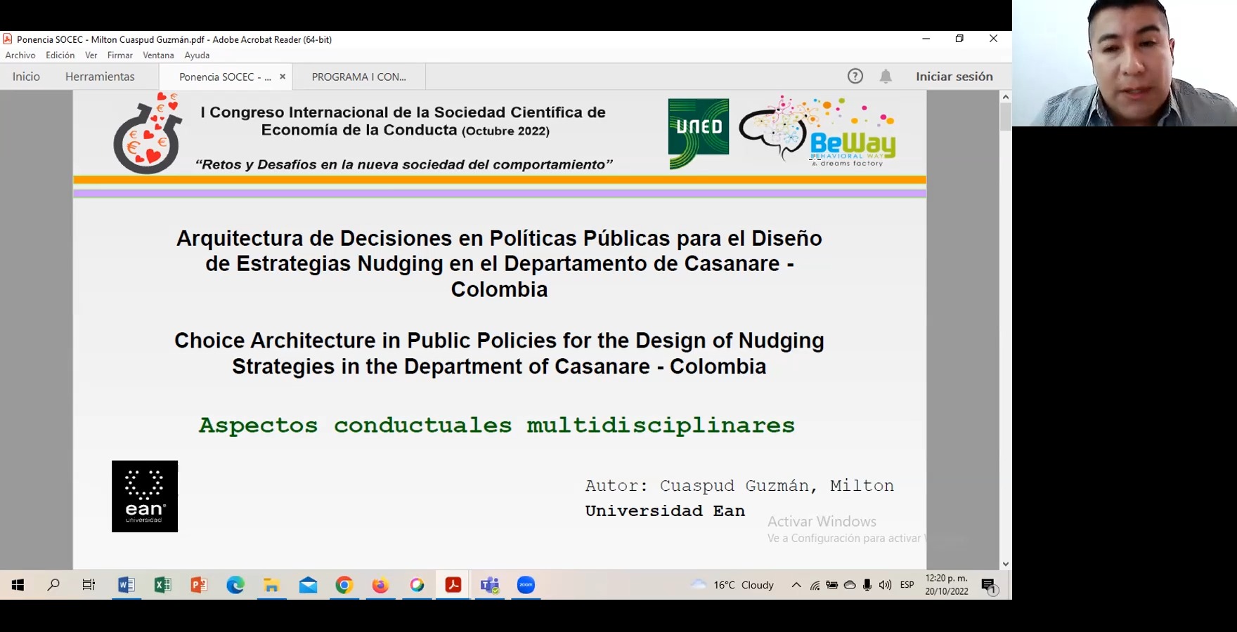 Arquitectura de Decisiones en Políticas Públicas para el Diseño de Estrategias Nudging en el Departamento de Casanare - Colombia