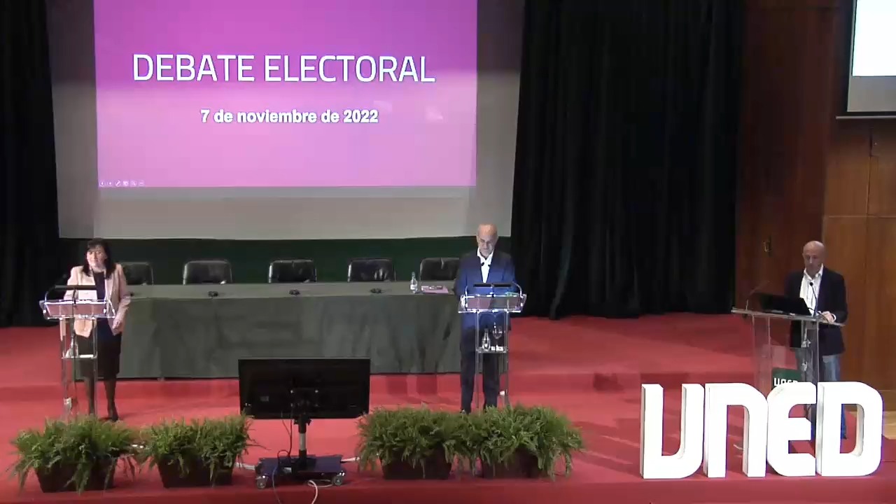 Debate electoral entre los candidatos a rector/a de la UNED