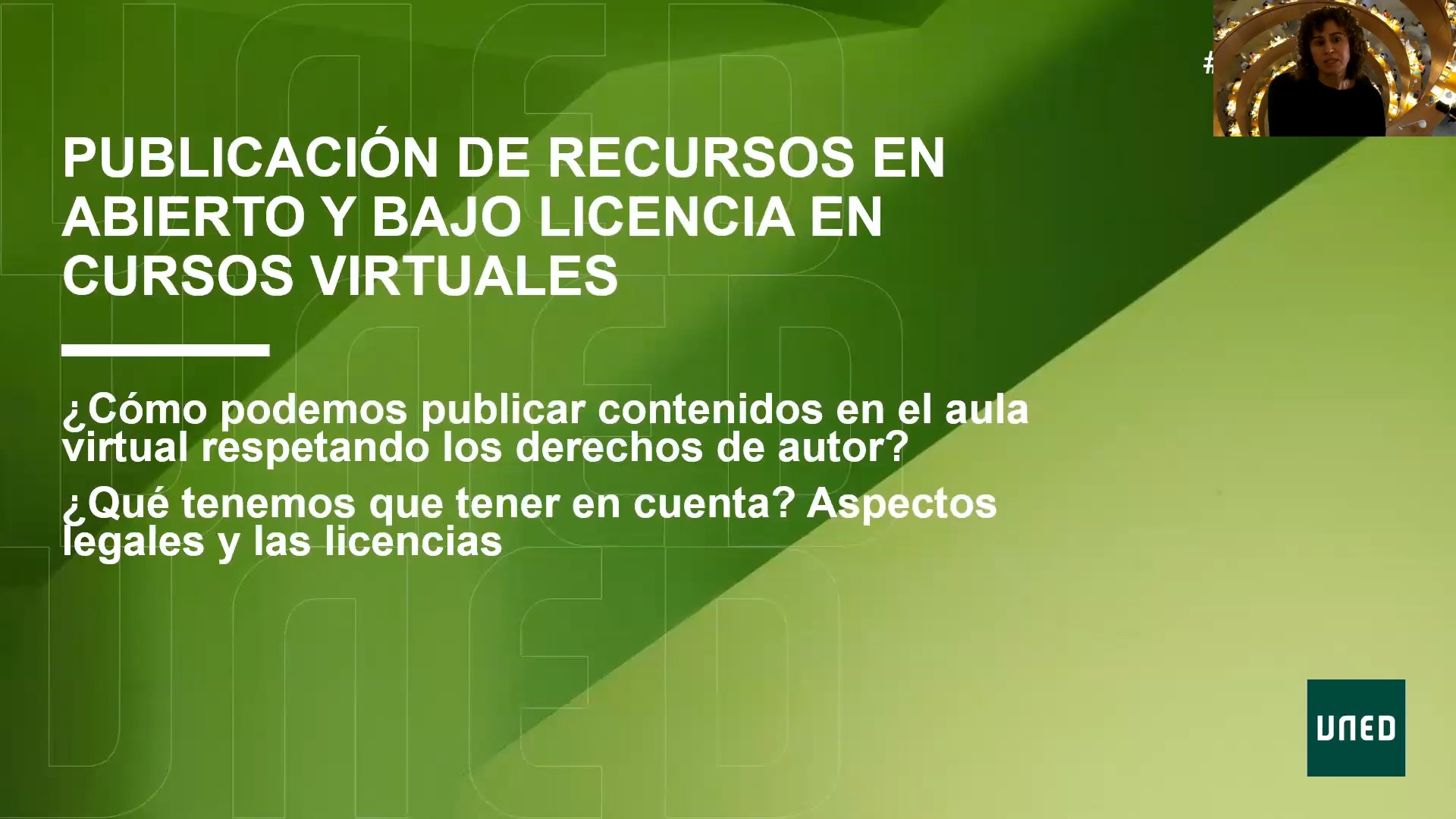 Publicación de recursos en abierto y bajo licencia en cursos virtuales