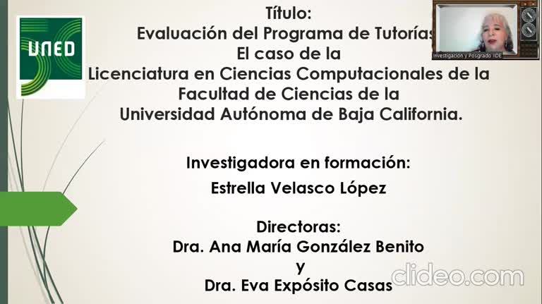 Evaluación del Programa de Tutorías