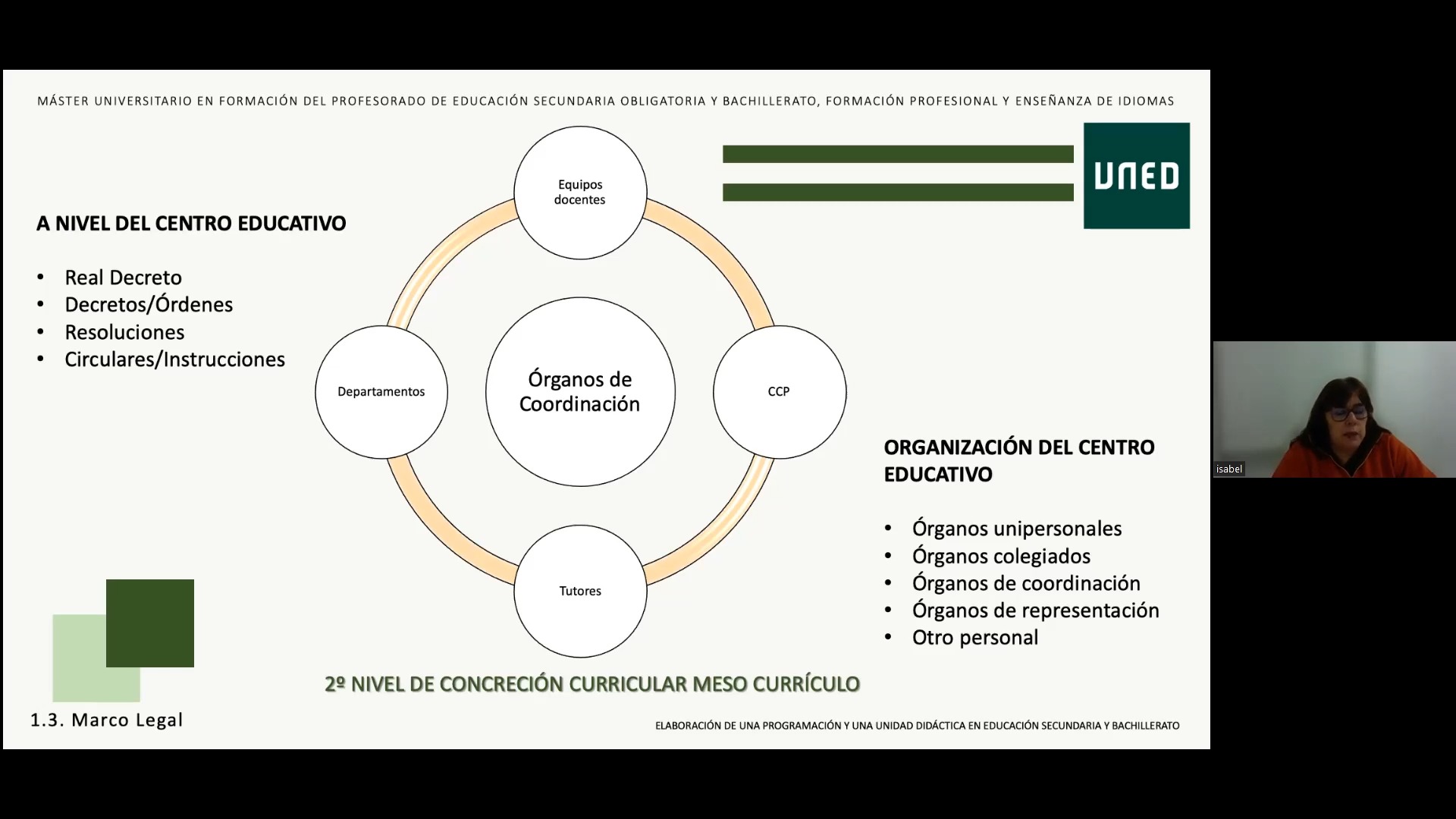 Elaboración de una programación y una Unidad Didáctica en Educación Secundaria y Bachillerato