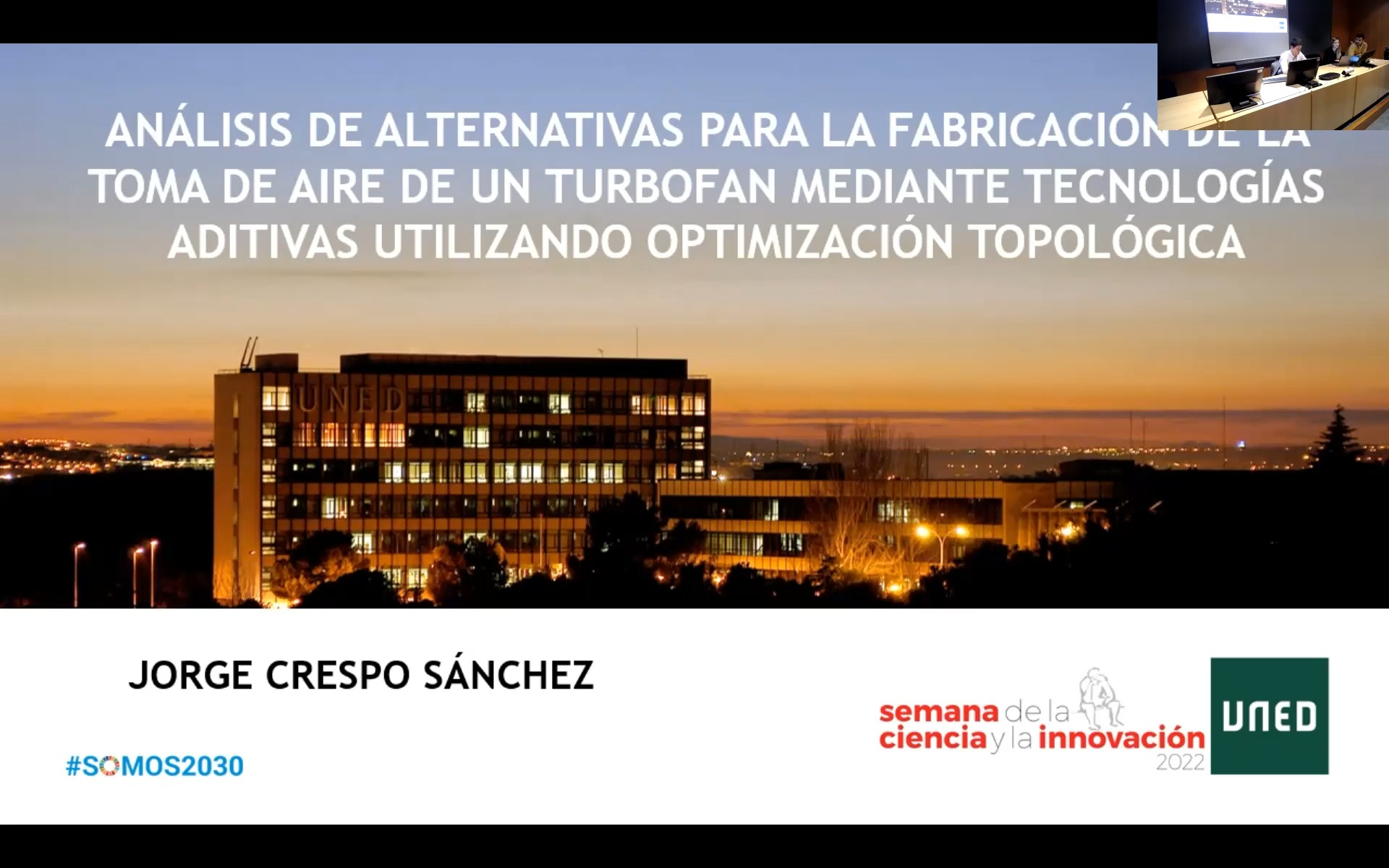 Análisis de alternativas para la fabricación de la toma de aire de un turbofán mediante tecnologías aditivas utilizando la optimización topológica