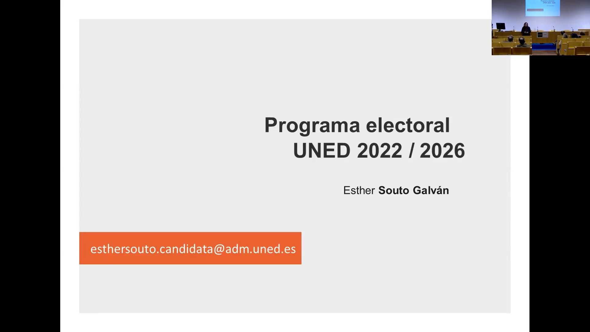 Acto campaña electoral candidata rectora Esther Souto en EEPP