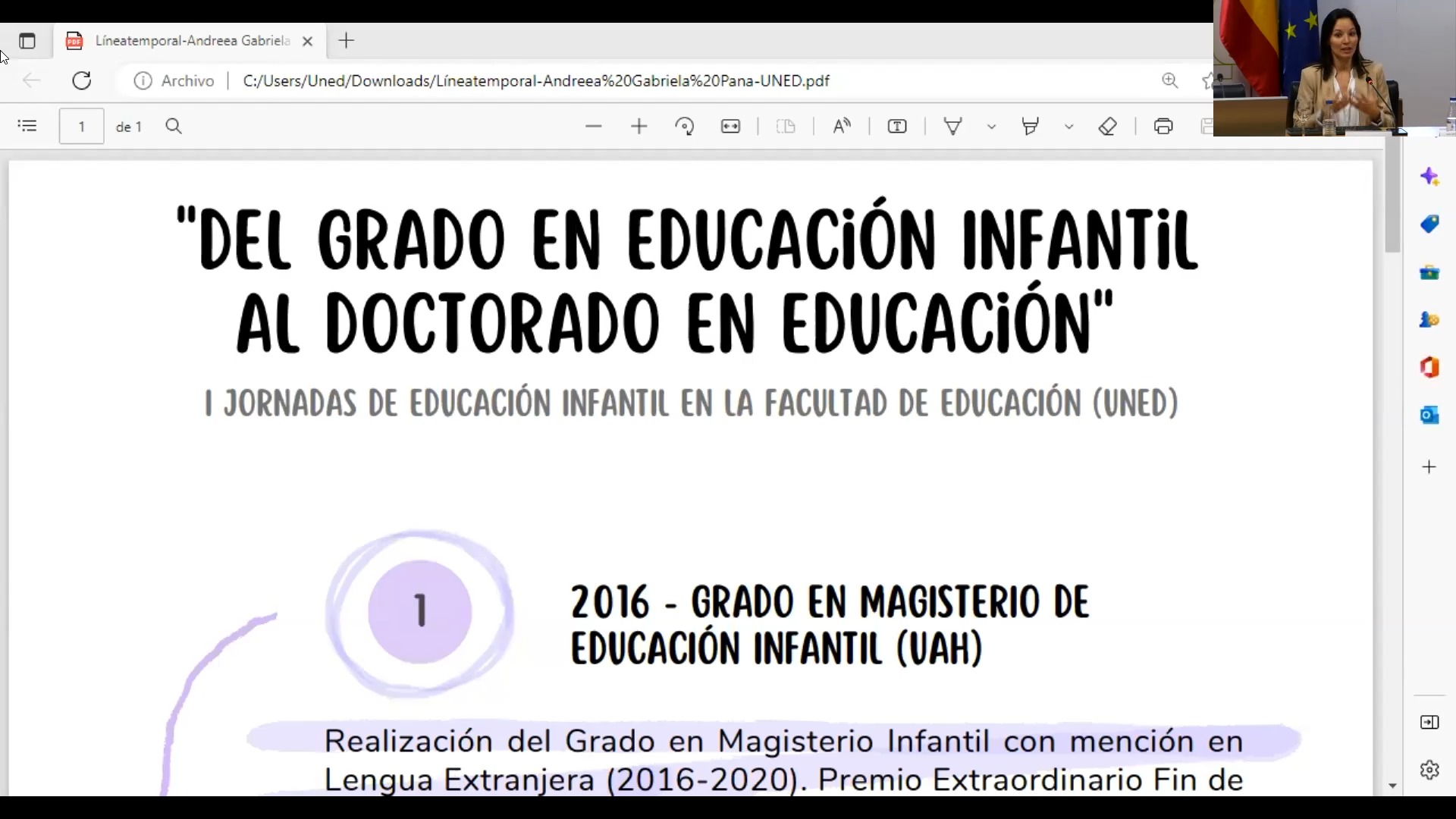 Del Grado en Educación Infantil al Doctorado en Educación