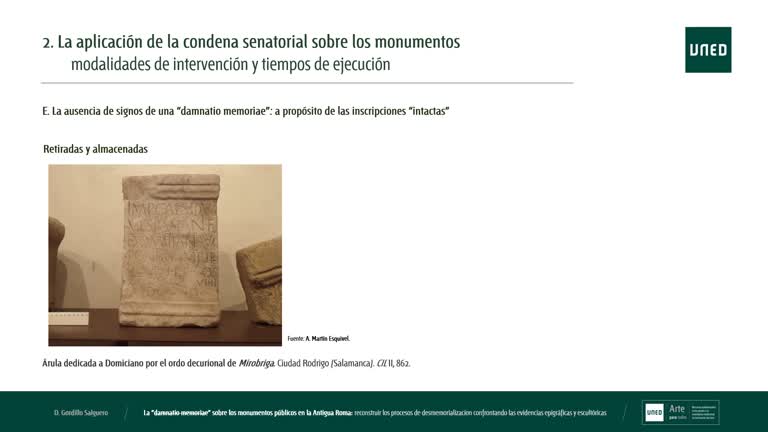 La "damnatio-memoriae" sobre los monumentos públicos en la Antigua Roma II
