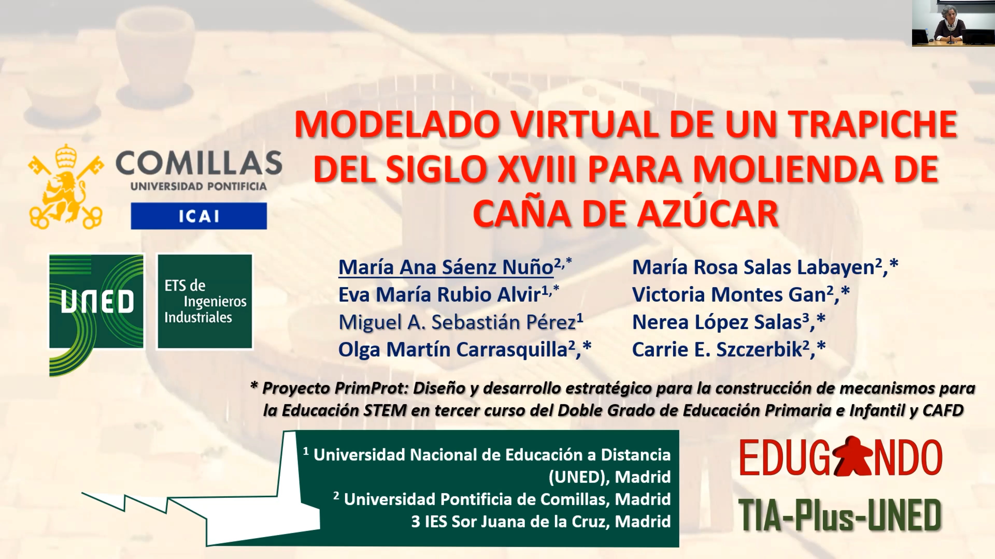 Modelo virtual de un trapiche del siglo XVIII para molienda de la caña de azúcar
