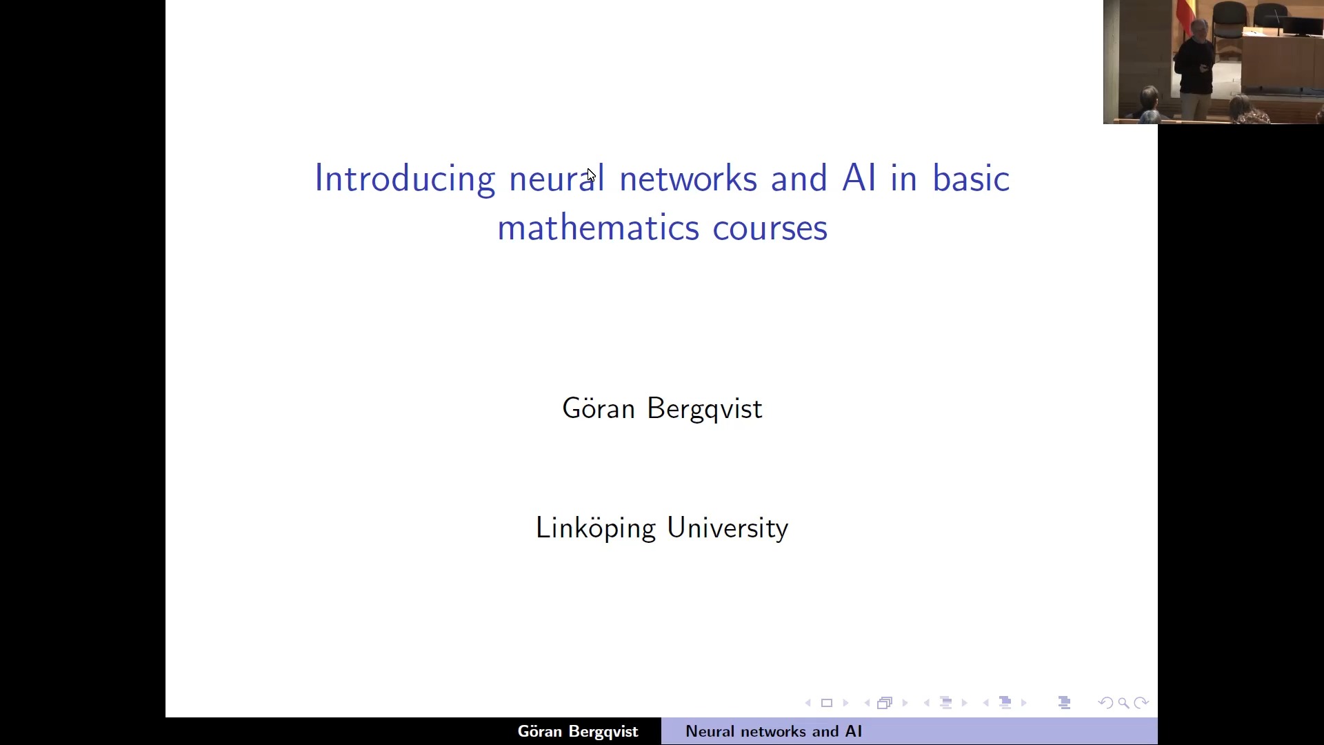 Introducing neural networks and AI in basic mathematics courses