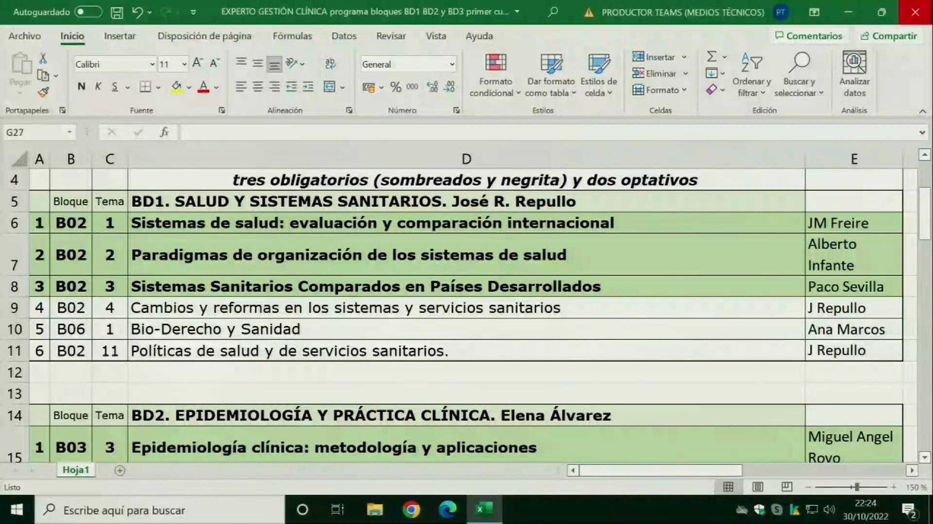 Introducción general a los bloques docentes: bloque didáctico 1