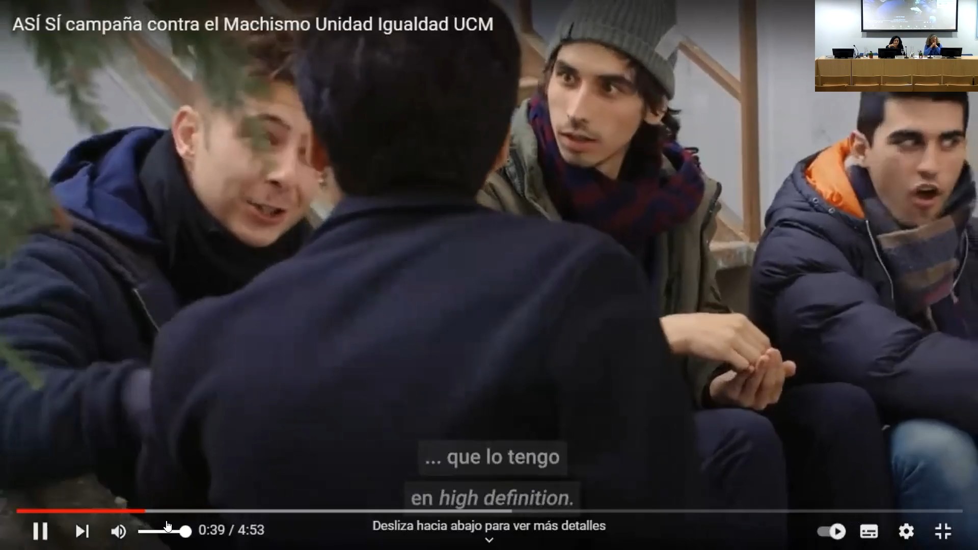 ¿Dónde empieza la violencia contra las mujeres? Visionado del vídeo #ASÍ, SÍ