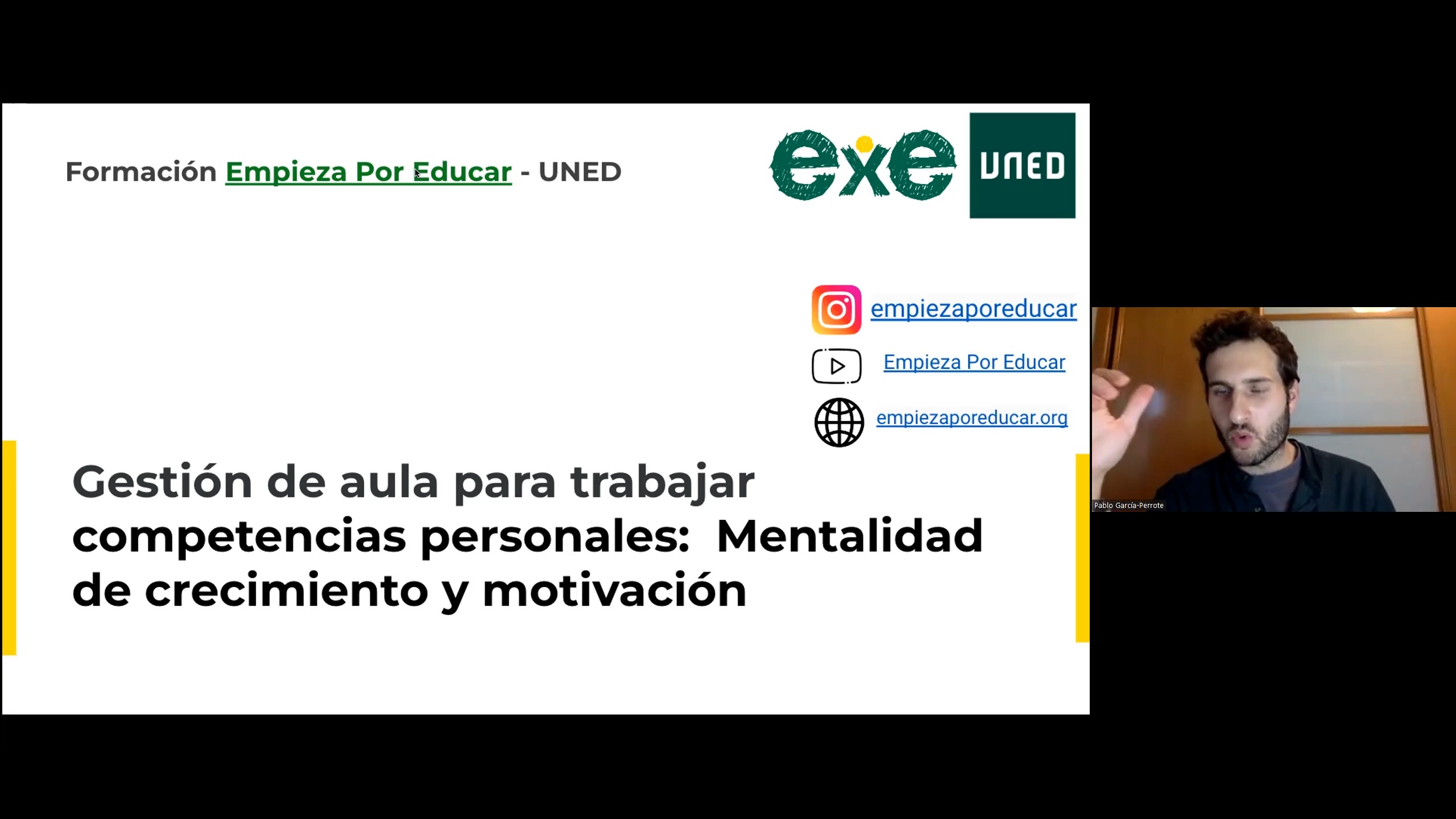 Gestión de aula para generar competencias personales del alumnado II:  Mentalidad de crecimiento y motivación