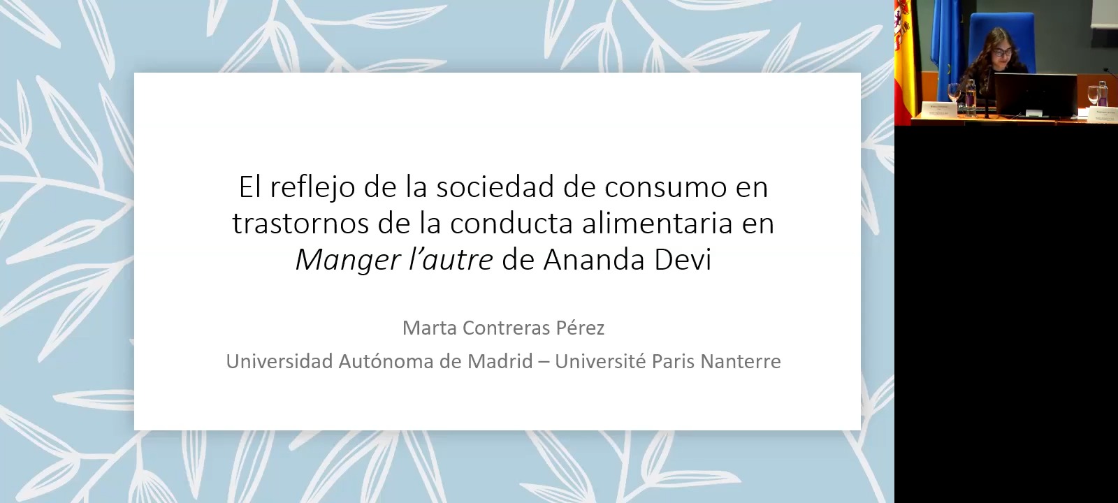 El reflejo de la sociedad de consumo en trastornos de la conducta alimentaria en Manger l’autre de Ananda Devi