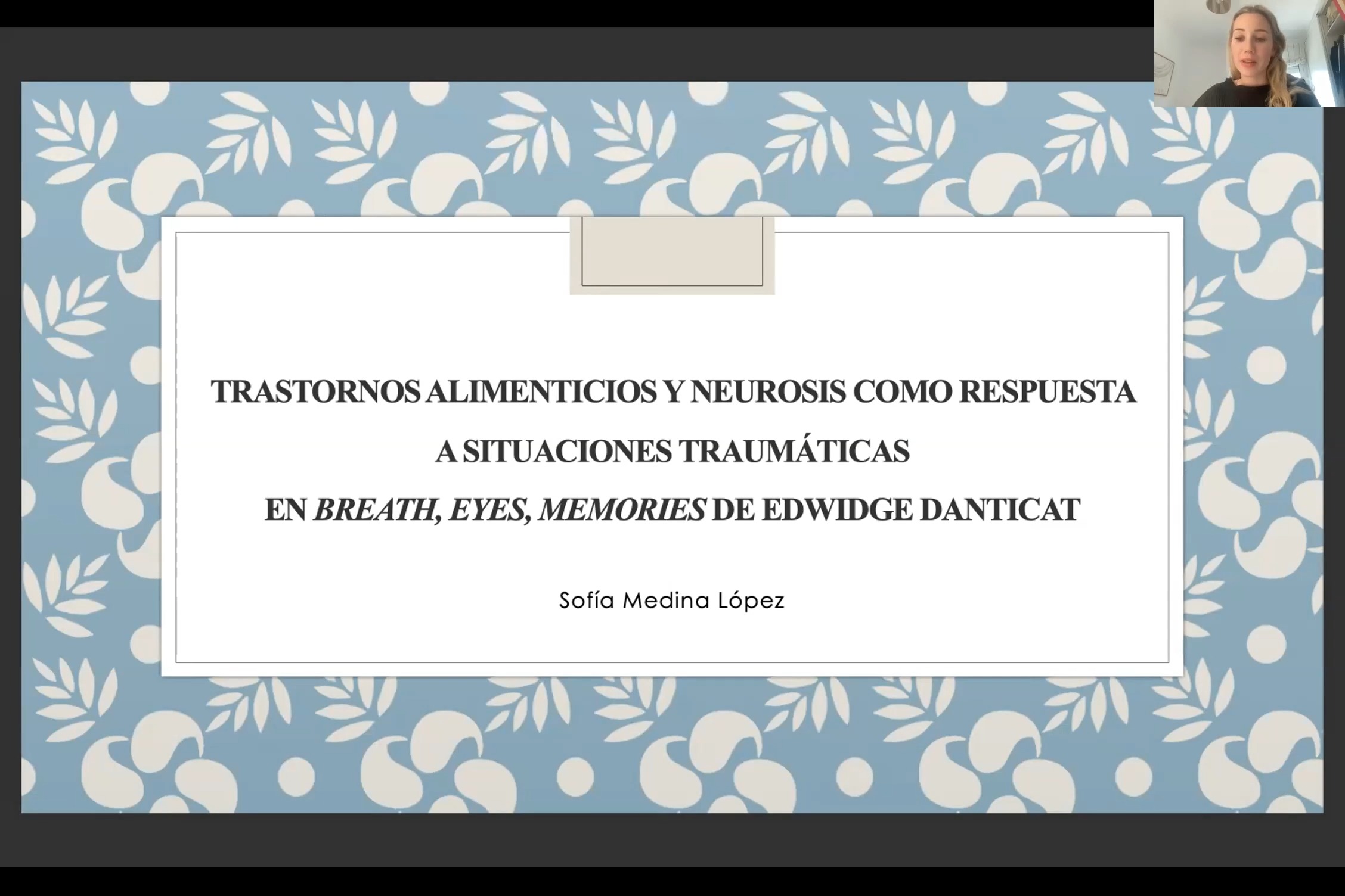 Trastornos alimenticios y neurosis como respuesta a situaciones traumáticas en Palabras, Ojos, Memoria de Edwidge Dantica