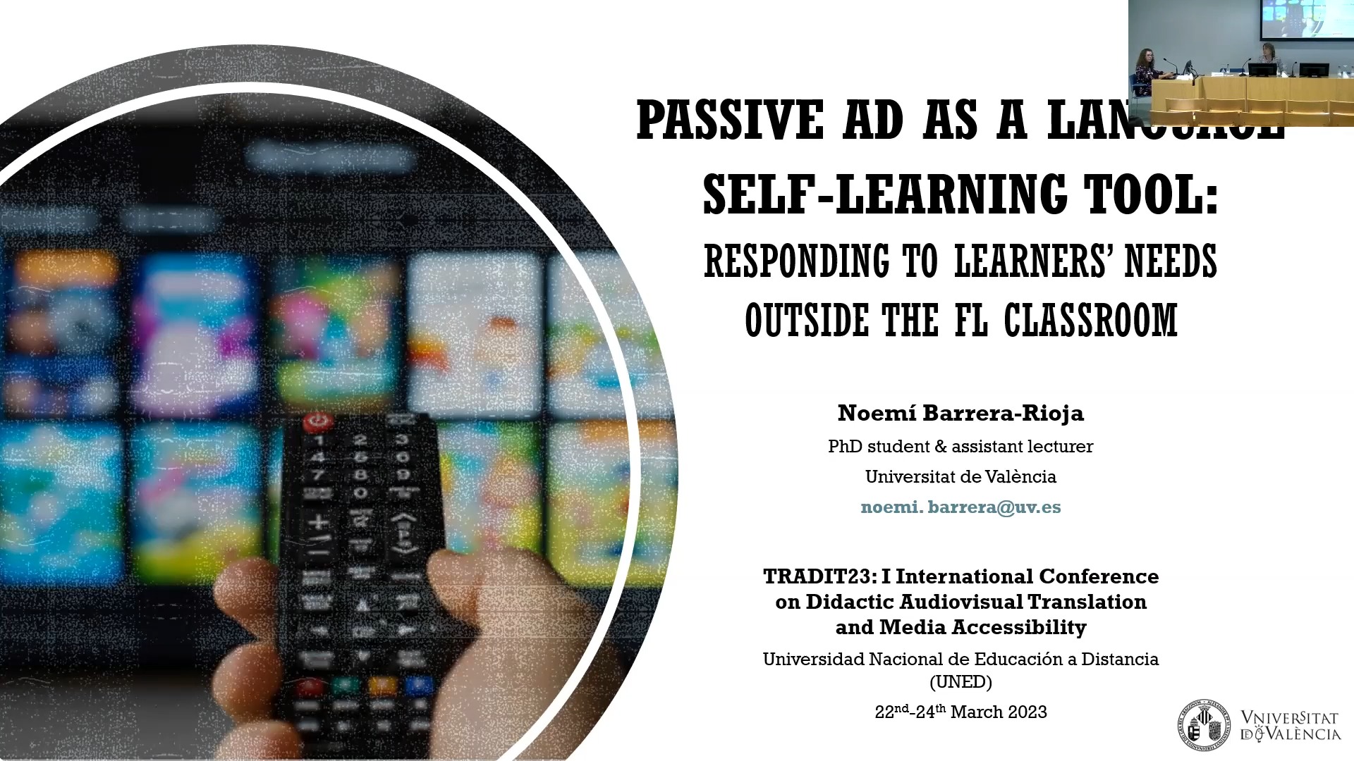 Passive AD as a Language Self-learning tool: Responding to Learners’ Needs Outside the Foreign Language Classroom