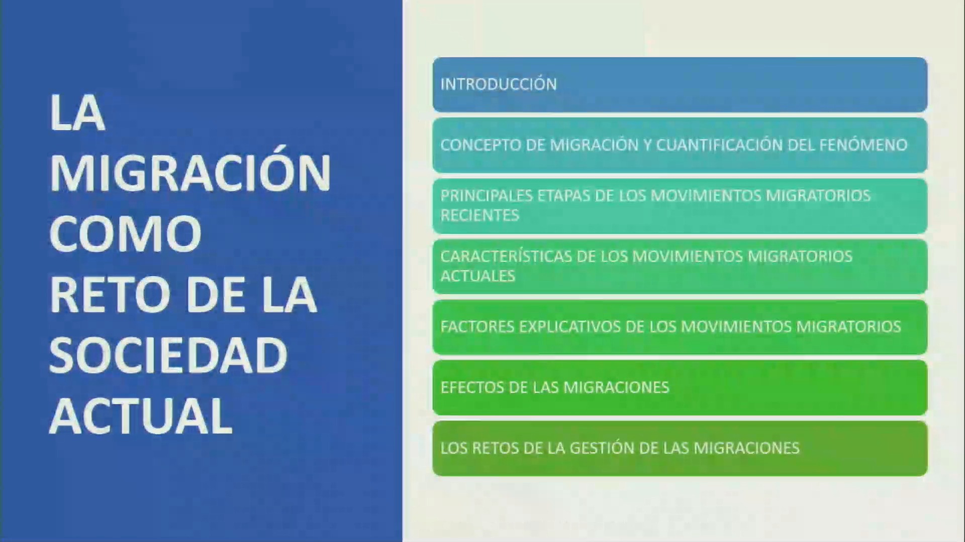 La migración como reto de la sociedad actual