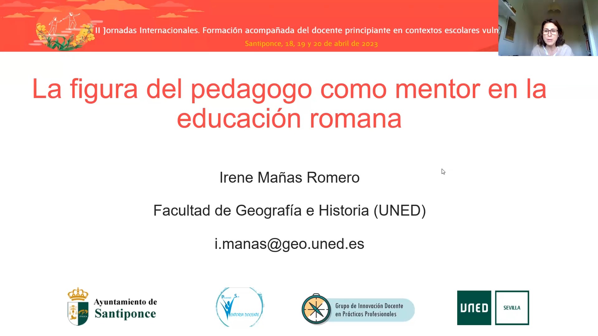 Conferencia. La figura del pedagogo como mentor en la educación romana