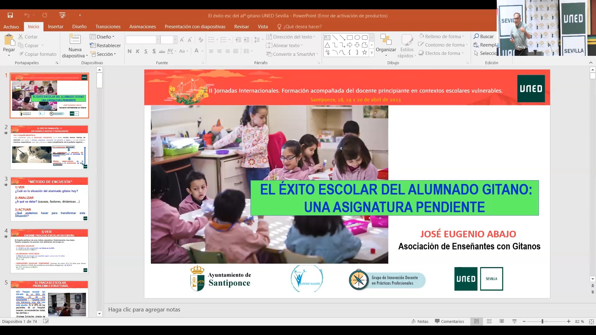 Conferencia. El éxito escolar del alumnado gitano: una asignatura pendiente 
