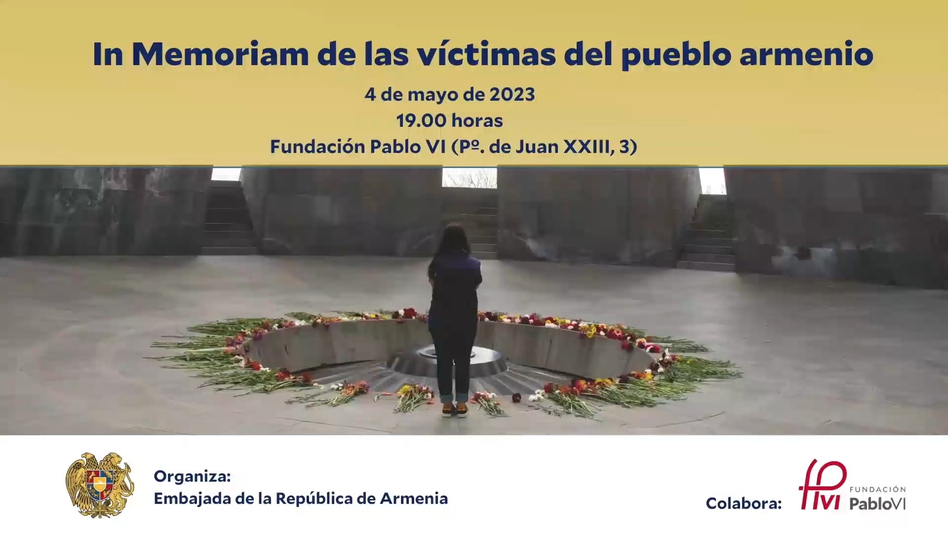 In Memoriam de las víctimas del pueblo armenio (Acto de homenaje)