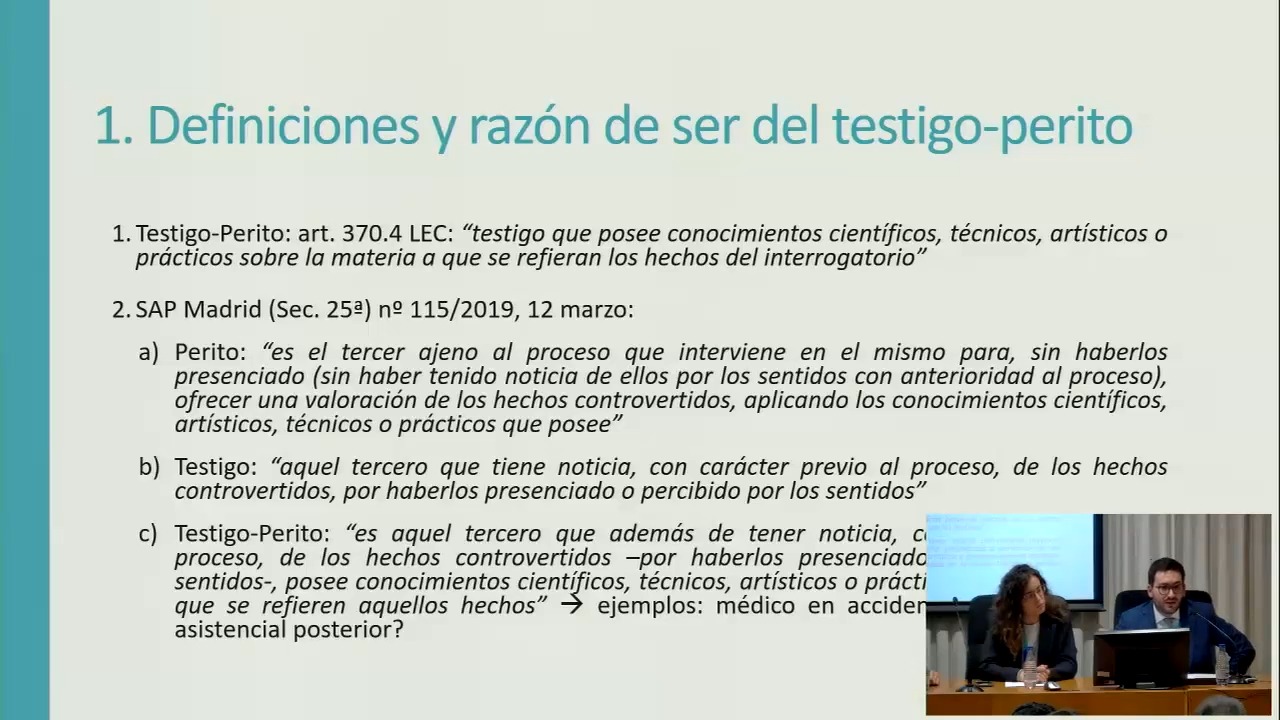 El testigo-perito: oportunidades y problemáticas en la práctica