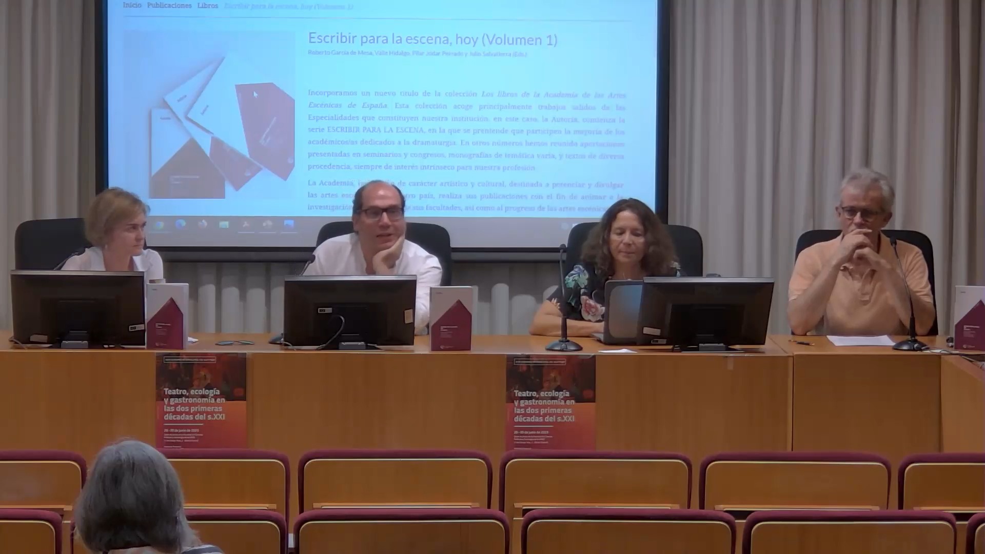 Presentación del libro: La escritura para la escena, hoy, vol. I (Madrid: Academia de las  Artes Escénicas de España, 2023)