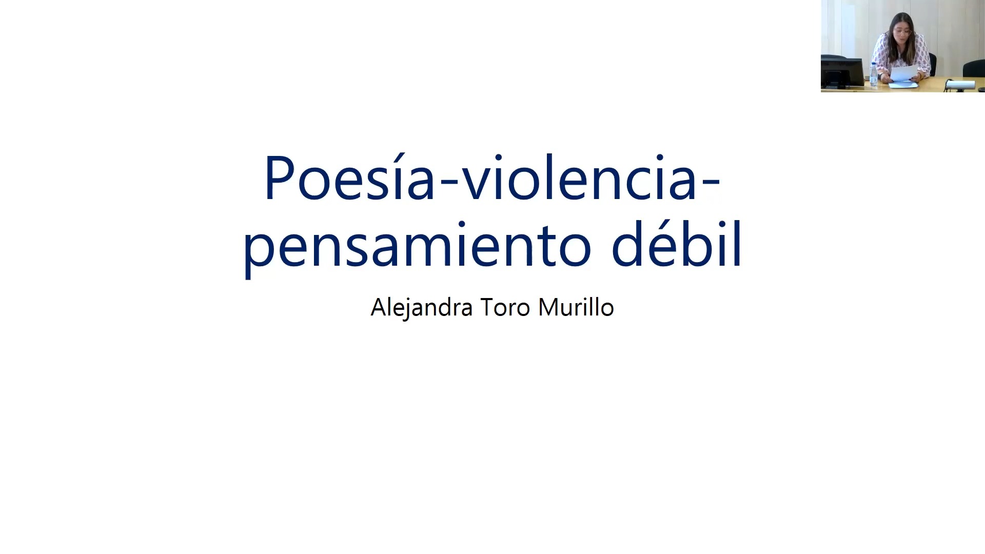 Poesía y pensamiento débil
