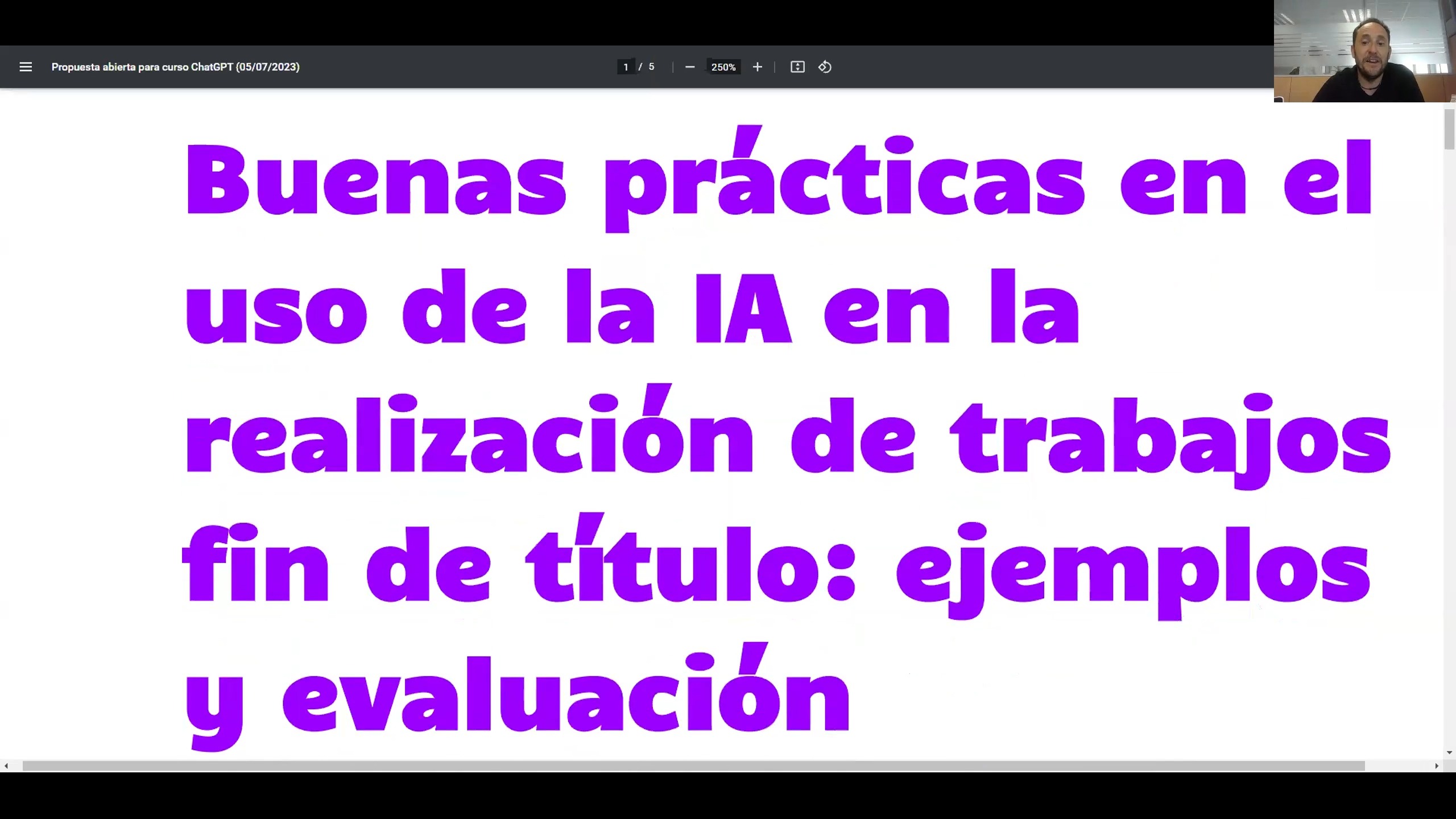 Buenas prácticas en el uso de la IA en la realización de trabajos fin de título