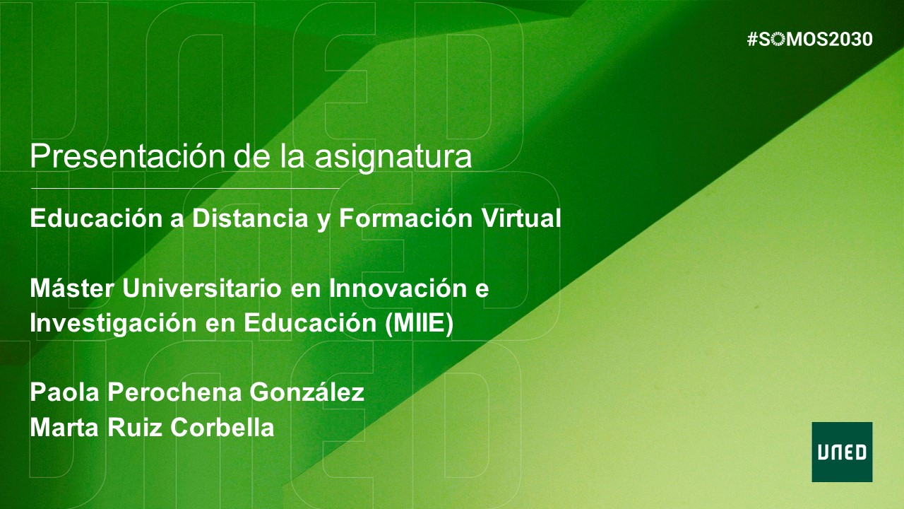 Presentación de la asignatura 