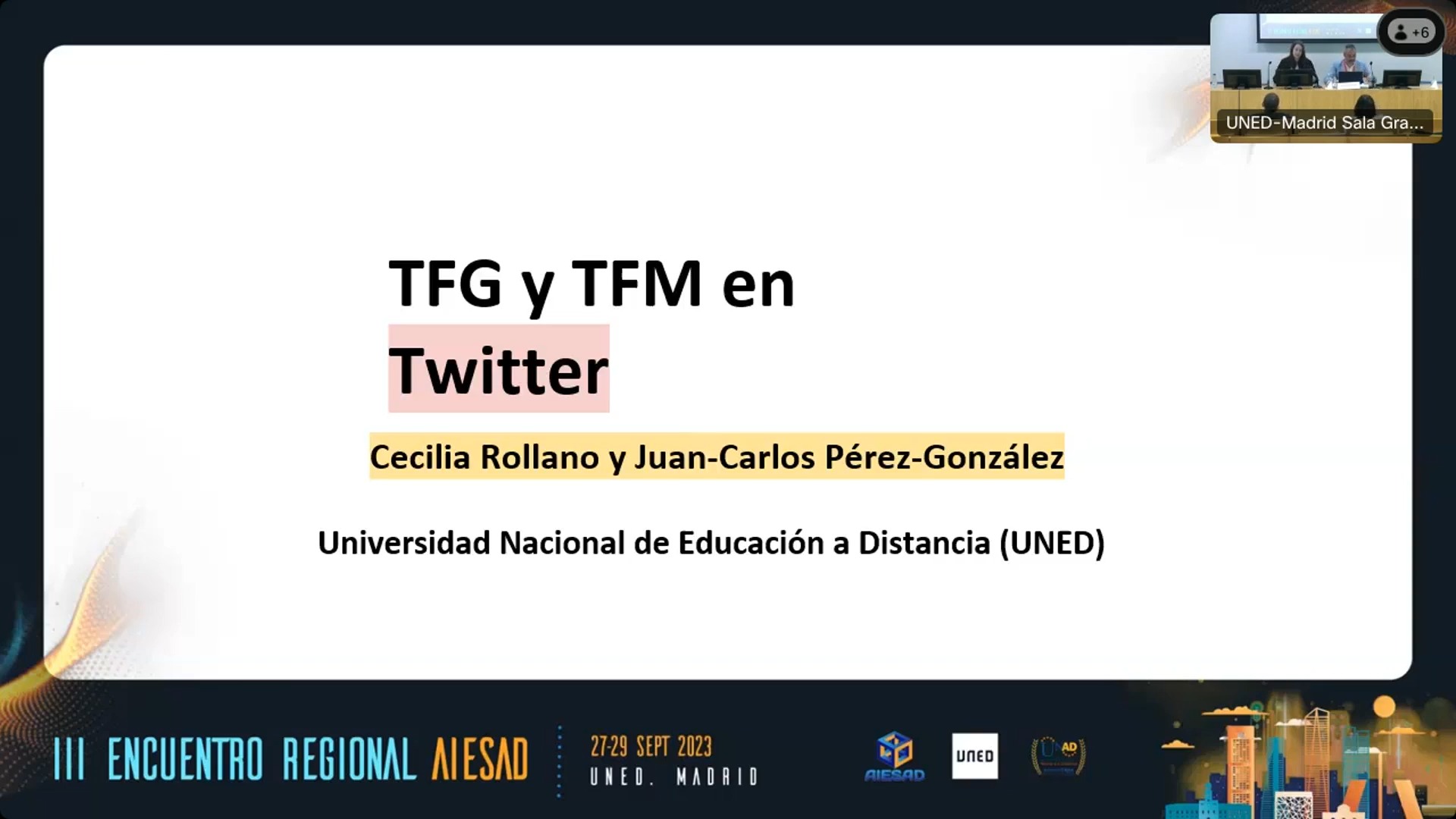 TFG y TFM en Twitter
