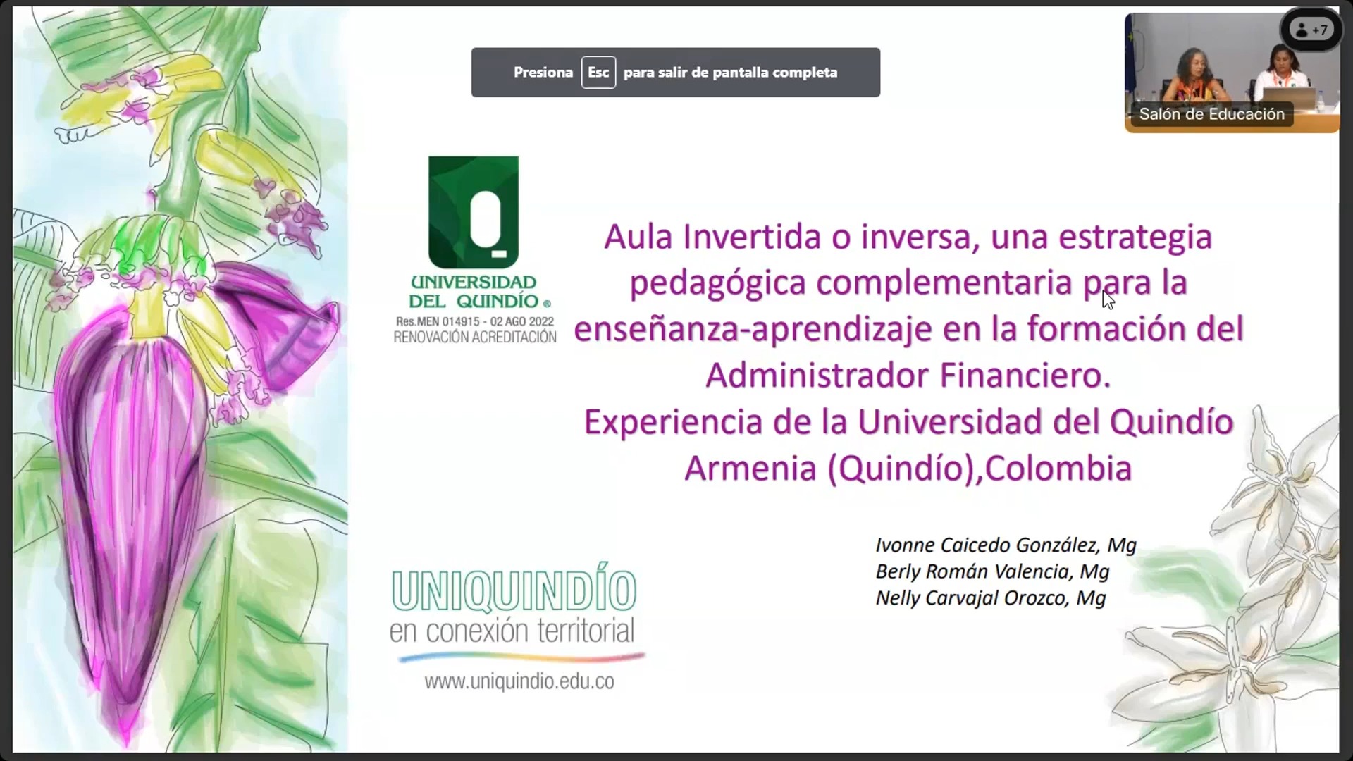 Aula Invertida o inversa, una estrategia pedagógica complementaria para la enseñanza-aprendizaje en la formación del       administrador financiero. La experiencia de la (UNIQUINDIO) Colombia