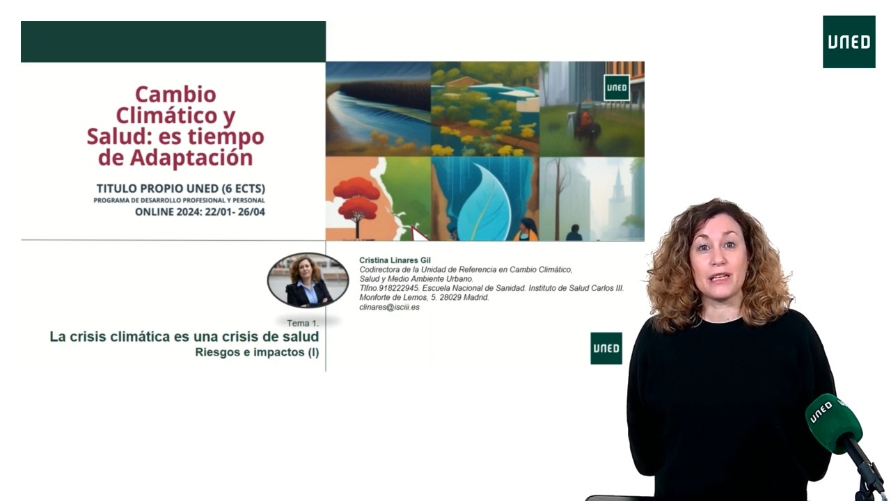 Cambio climático como crisis de salud pública. Presentación del curso