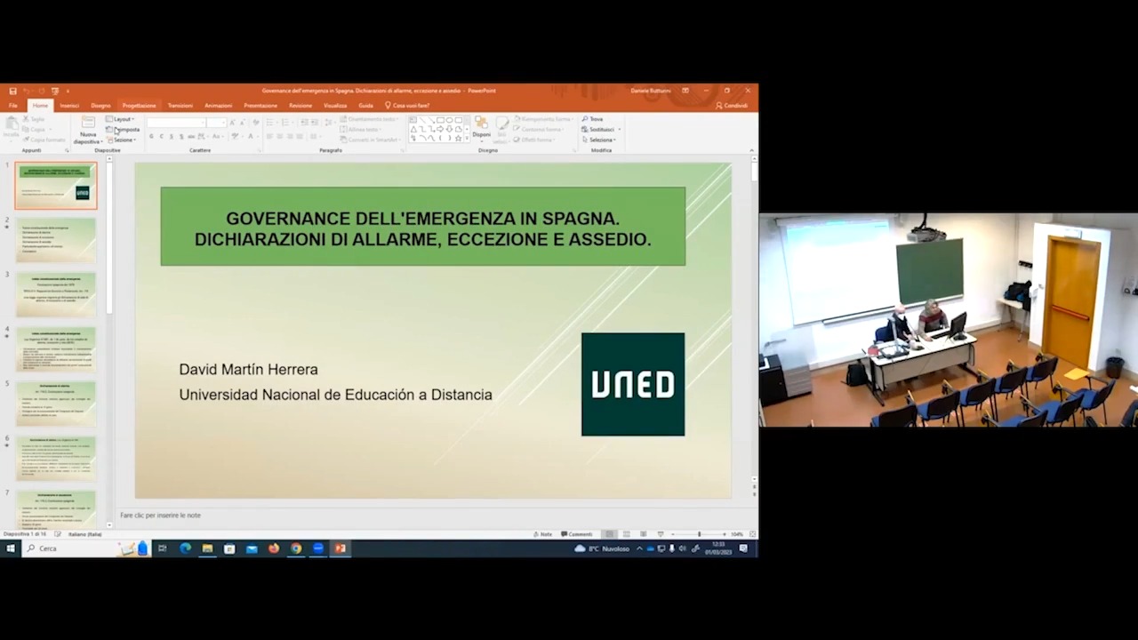 Governance dell’emergenza in Spagna. Dicchiarazioni di allarme, eccezione e assedio