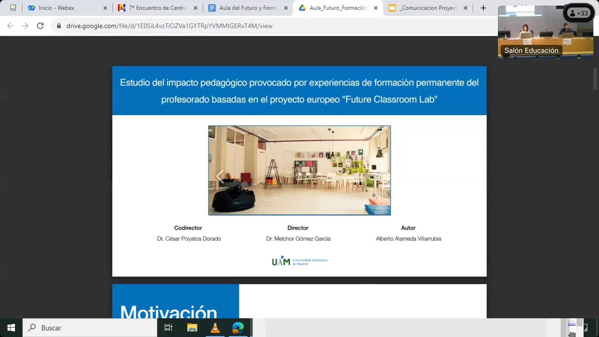 Aula del Futuro y Formación del profesorado