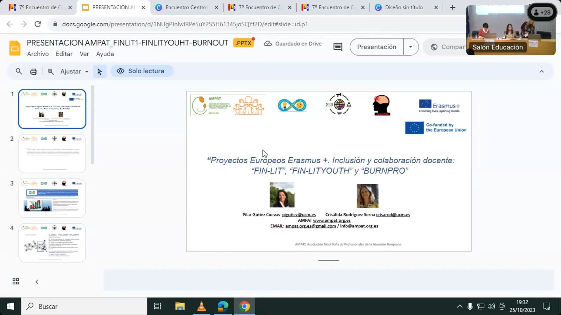 Proyectos Europeos Erasmus +. Inclusión y colaboración docente: “FIN-LIT2”, + “FIN-LIT” y “BURNPRO”
