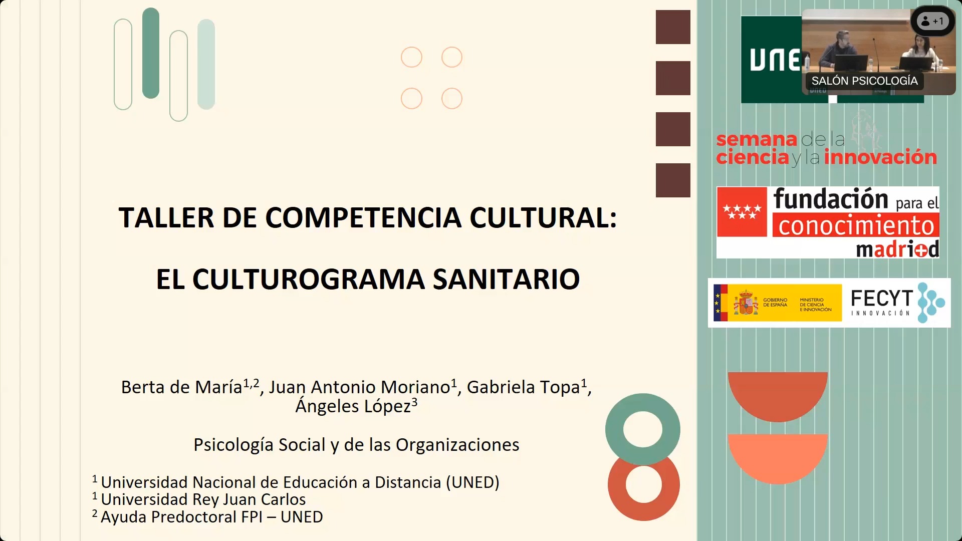 Fomentando las competencias culturales en Sanidad: taller de autoconciencia hacia la diversidad