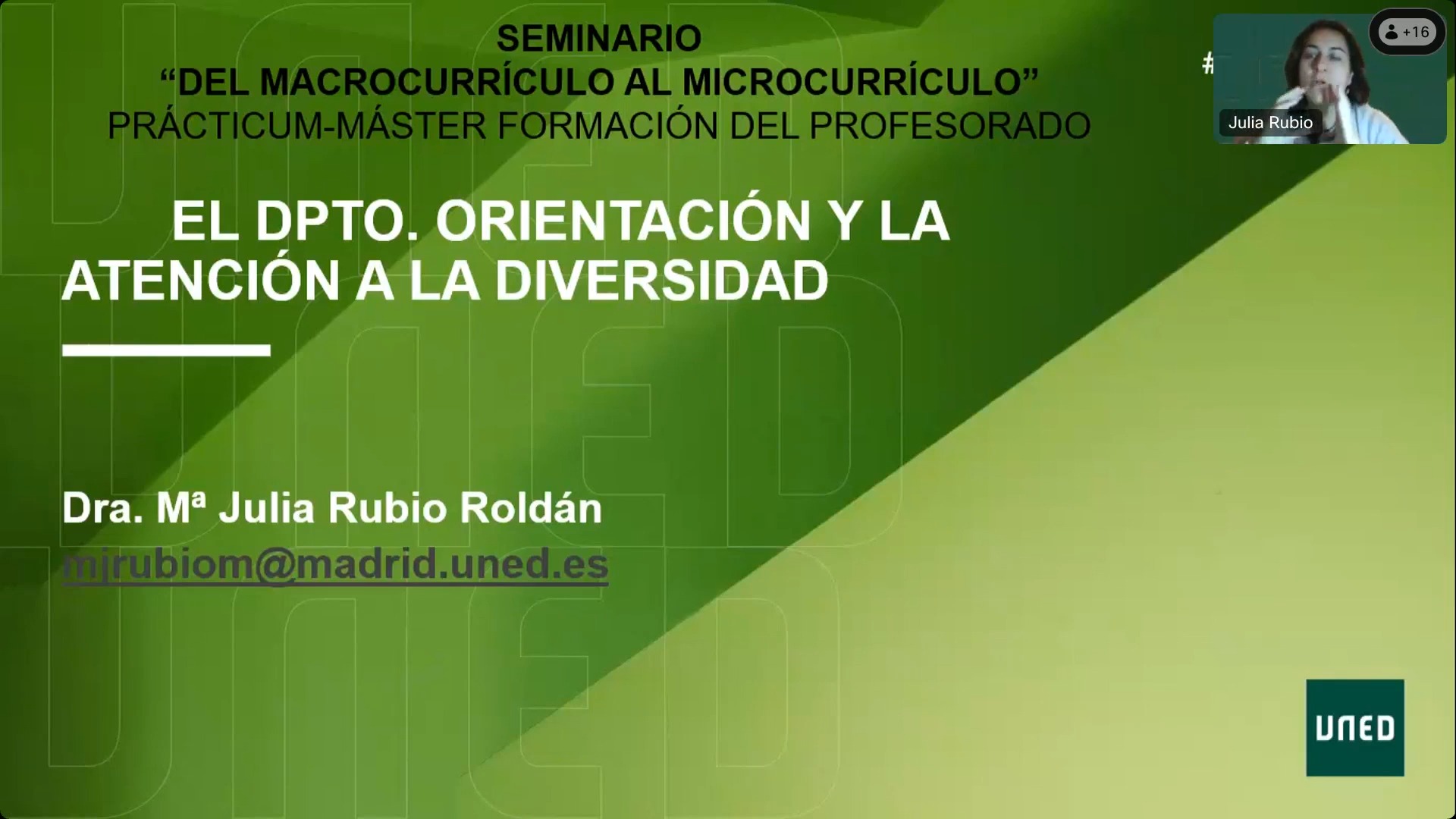 Elaboración de una programación y una Unidad Didáctica en Educación Secundaria y Bachillerato II